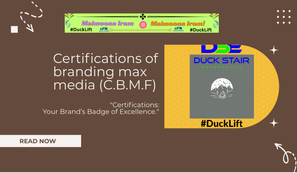 Certifications of branding max media