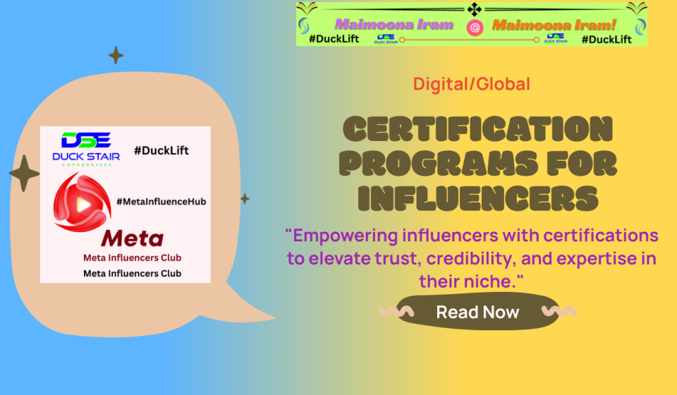 certification programms for influencers